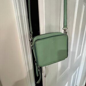 Vintage Fossil green small cross body bag